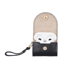 Mai Snap AirPods 3 and AirPods 4 Leather Case with Hook