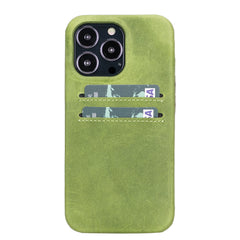 iPhone 13 Pro Genuine Leather Slim Case with Card Holder – Rock Cover CCP