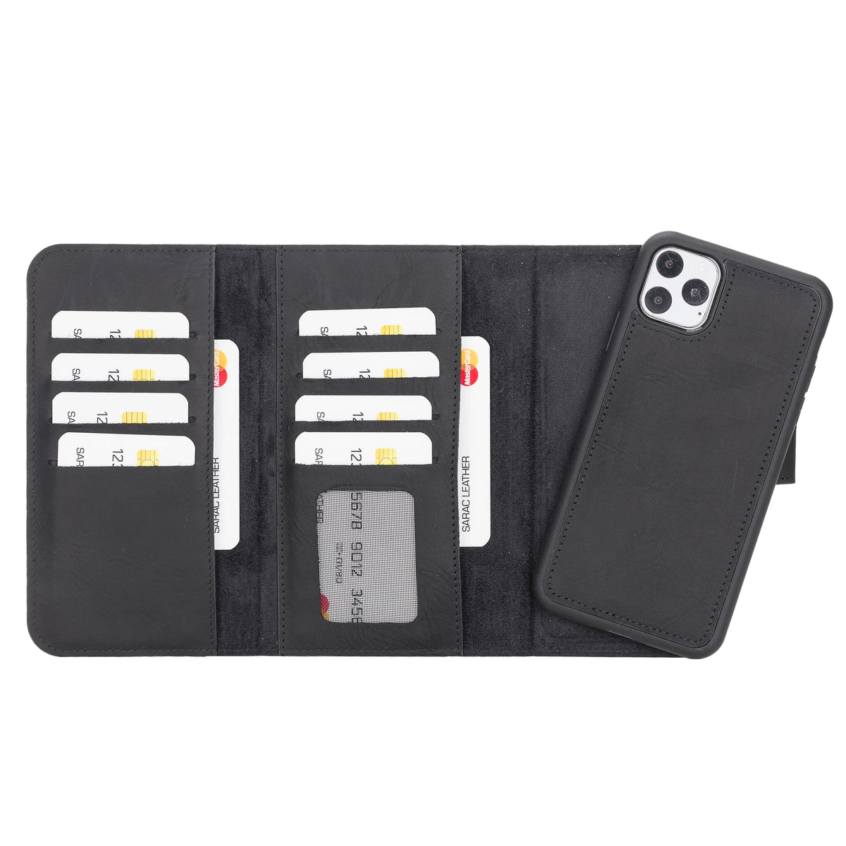 iPhone 11 Pro Max Leather Wallet Case Detachable RFID – Santa