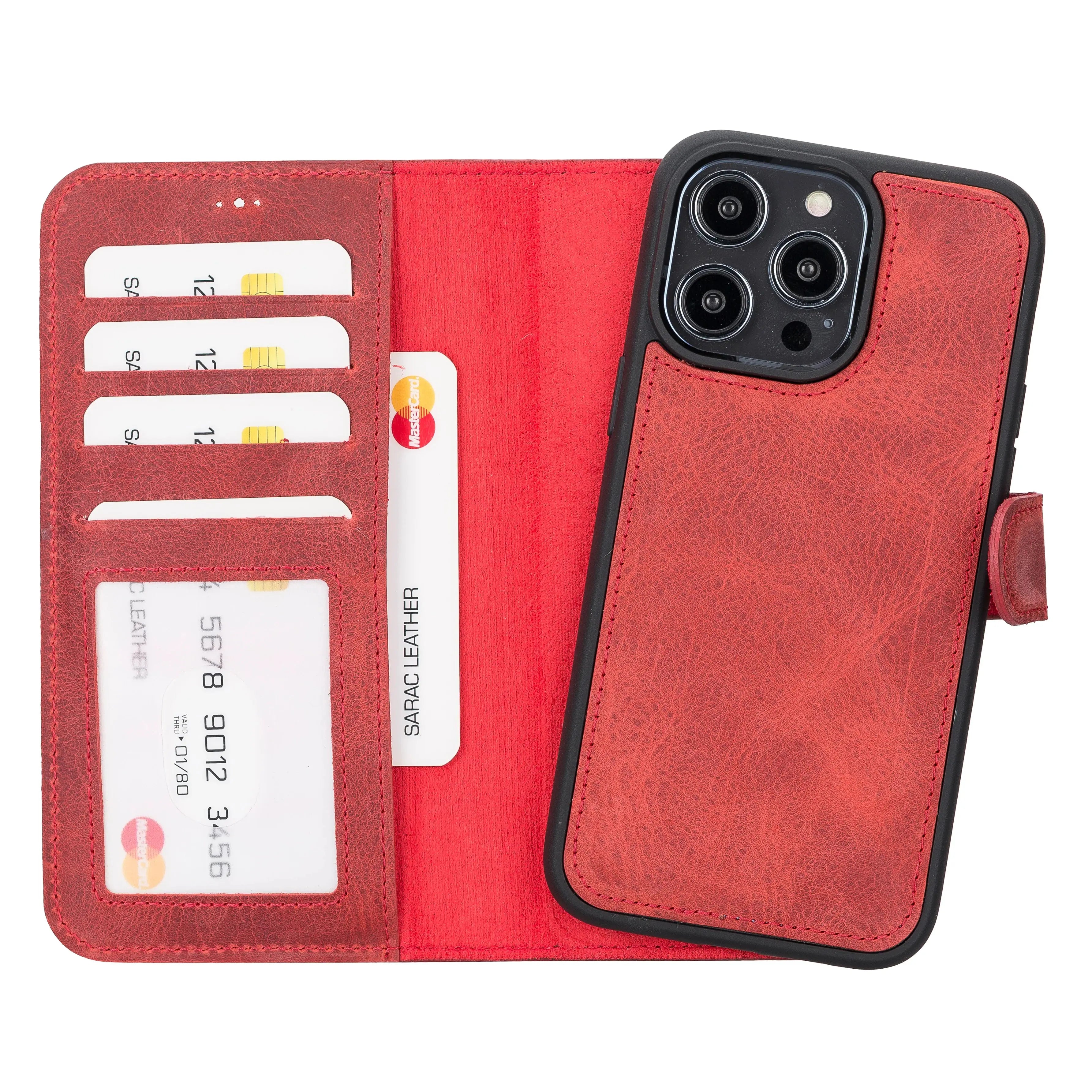iPhone 14 Pro Max Leather Wallet Case Detachable RFID – Liluri