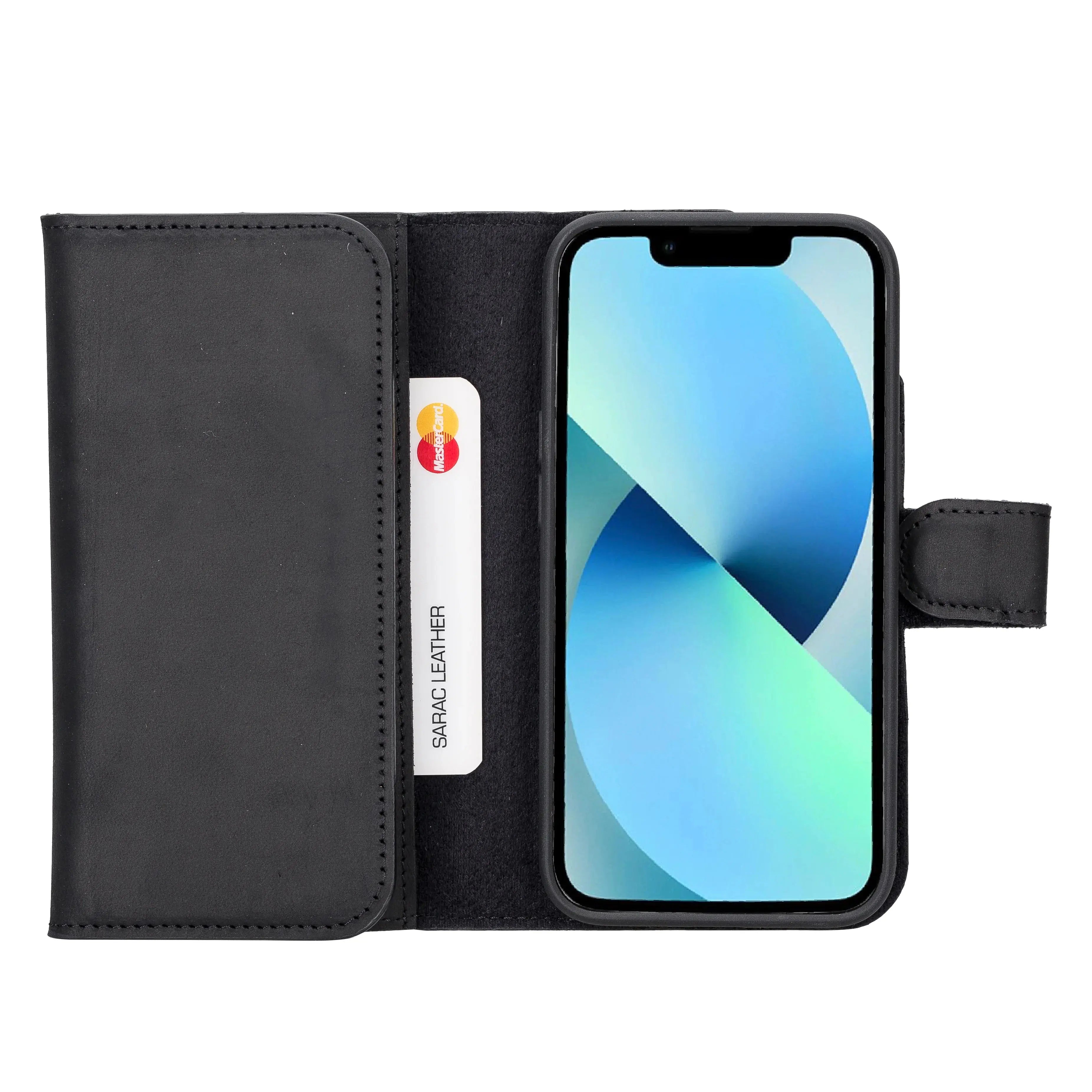 iPhone 14 Leather Wallet Case Detachable RFID – Santa