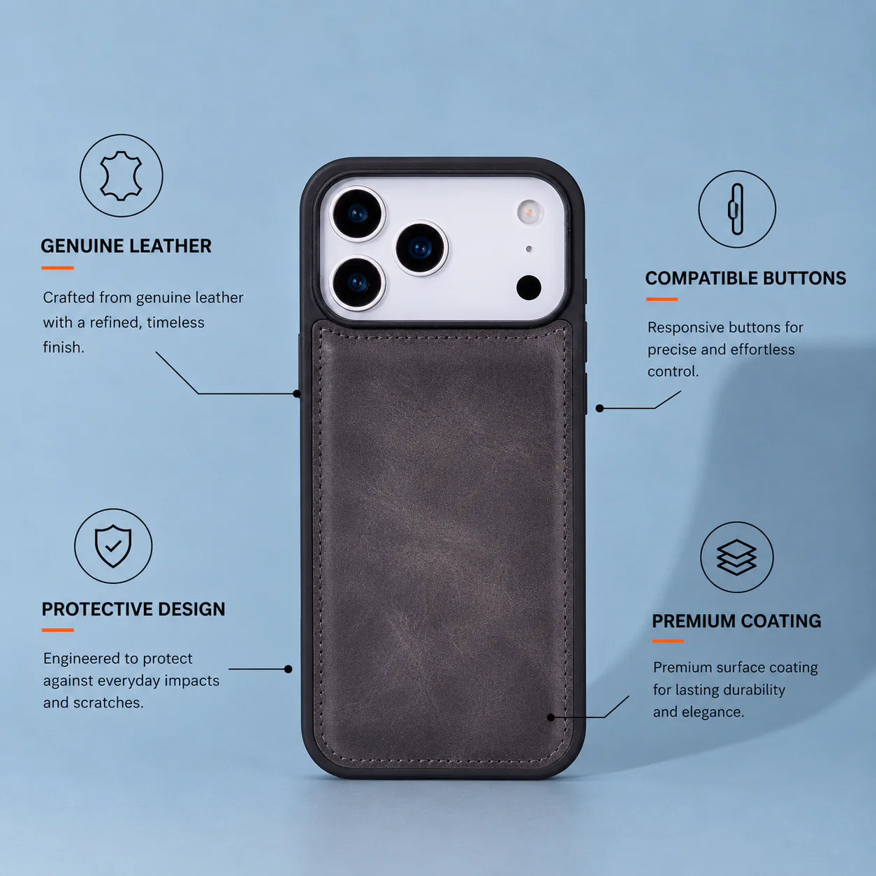 Flex Cover iPhone 17 Pro Max Leather Case