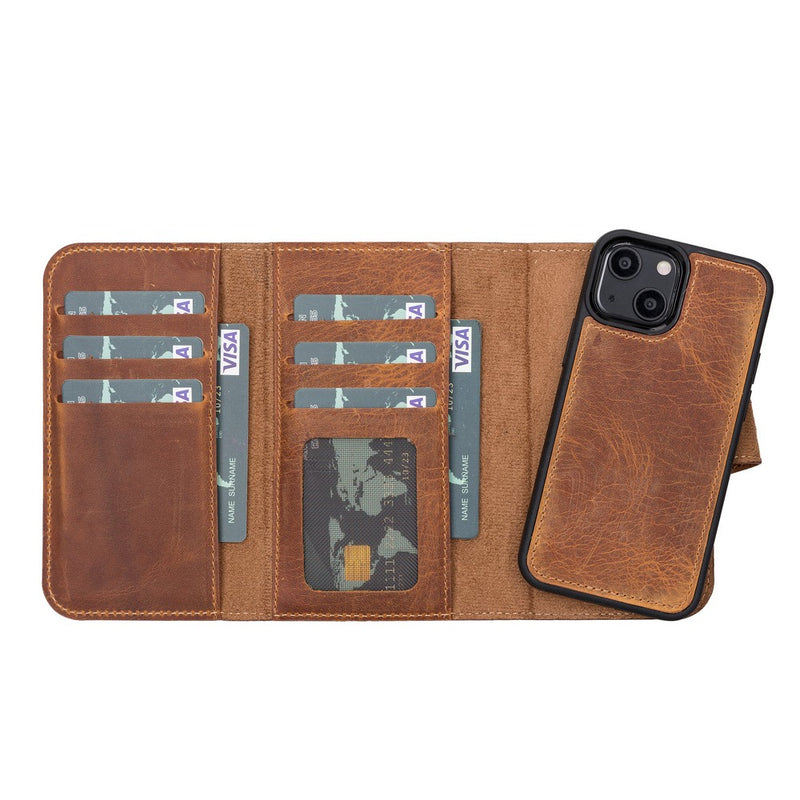 iPhone 13 Mini Leather Wallet Case Detachable RFID – Santa
