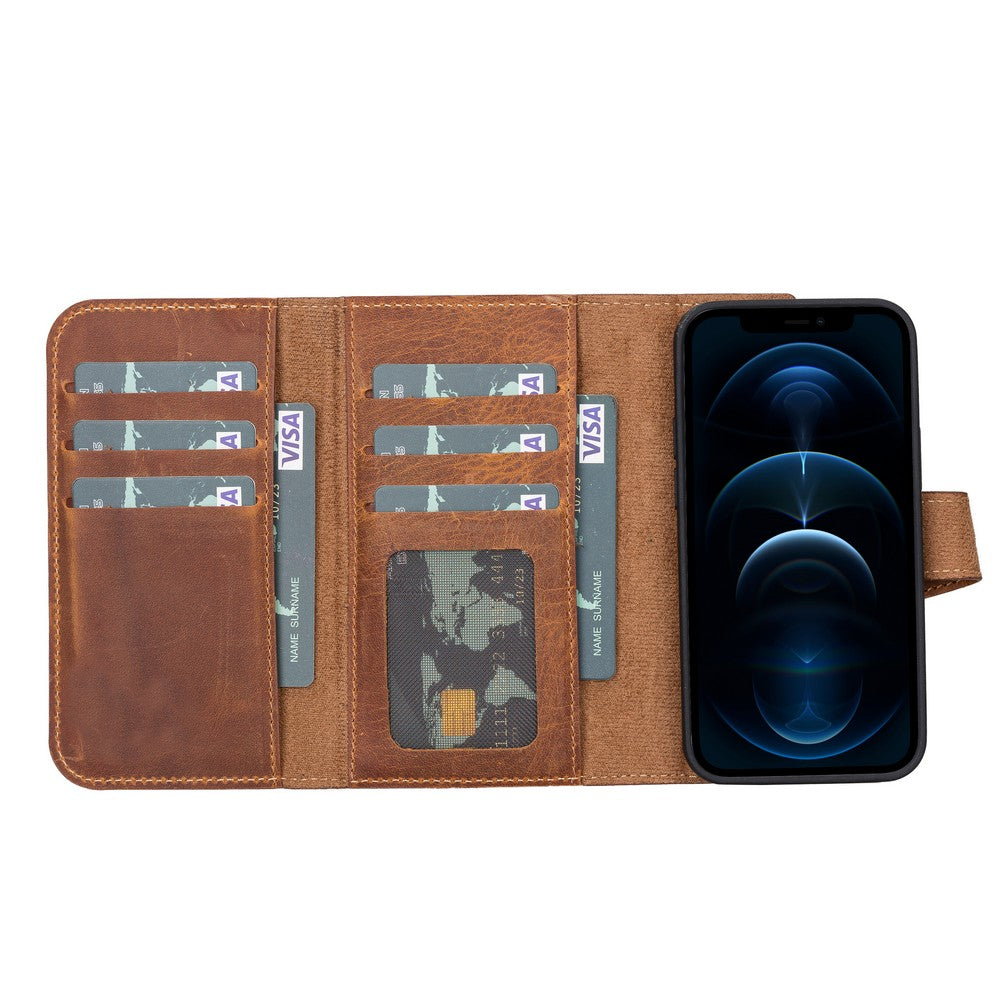 iPhone 13 Mini Leather Wallet Case Detachable RFID – Santa