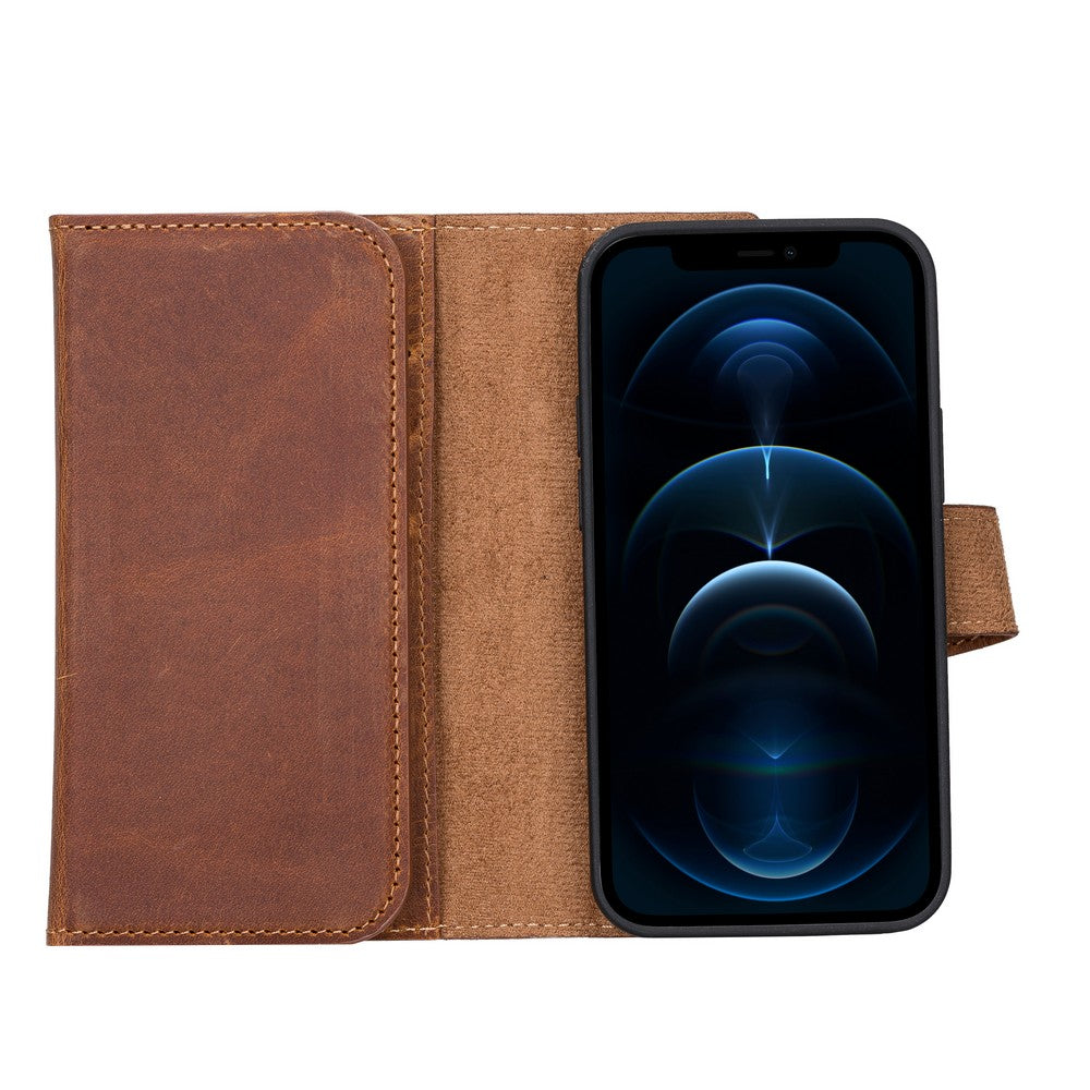 iPhone 13 Mini Leather Wallet Case Detachable RFID – Santa