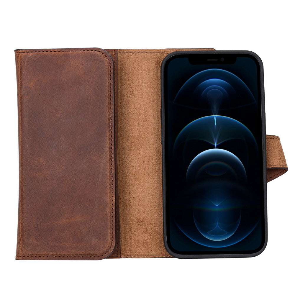 iPhone 13 Mini Leather Wallet Case Detachable RFID – Santa