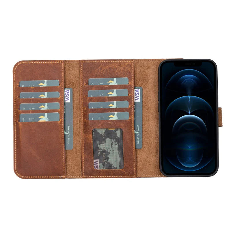 iPhone 13 Pro Leather Wallet Case Detachable RFID – Santa