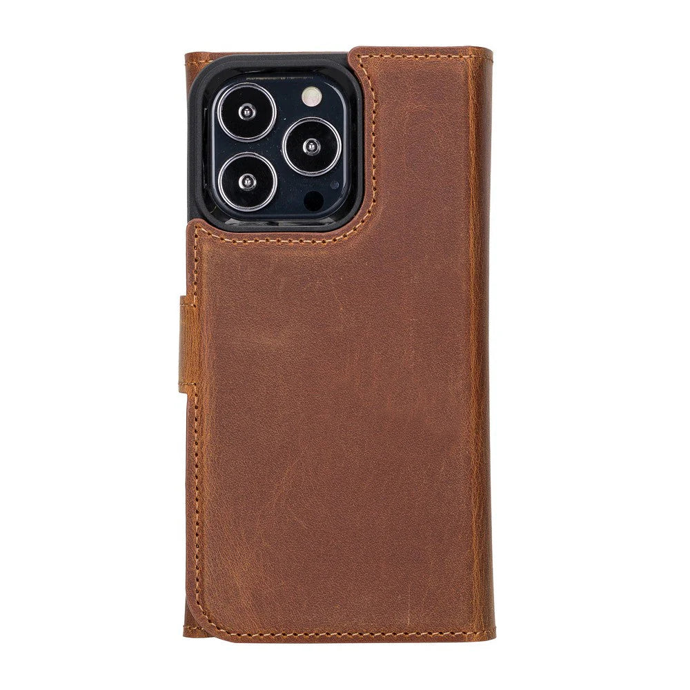 iPhone 13 Pro Leather Wallet Case Detachable RFID – Santa