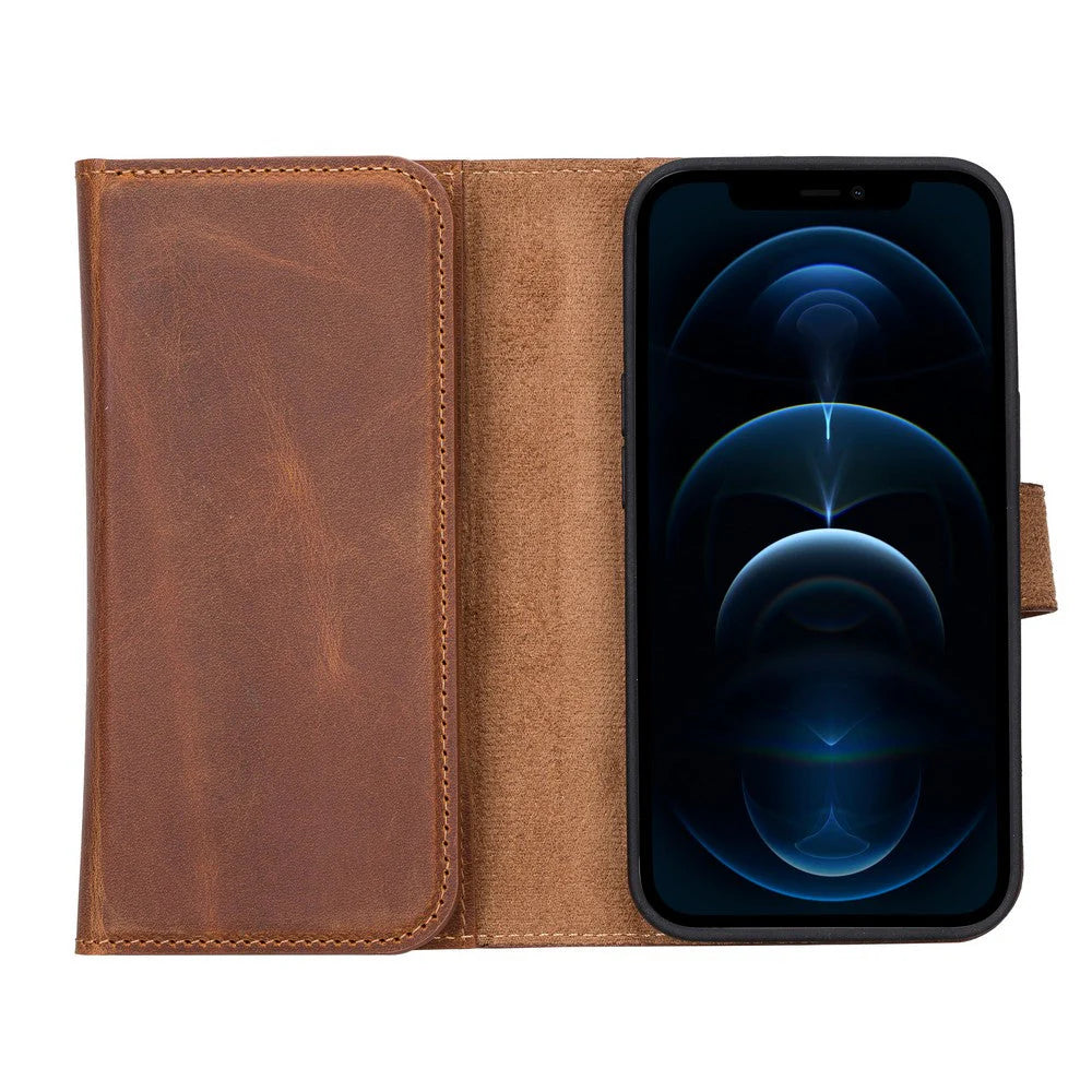 iPhone 13 Pro Leather Wallet Case Detachable RFID – Santa