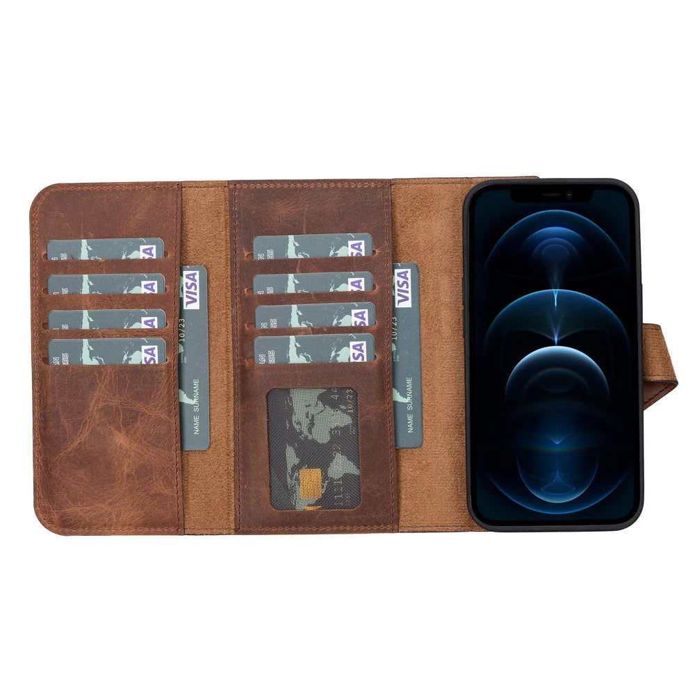 iPhone 13 Pro Leather Wallet Case Detachable RFID – Santa