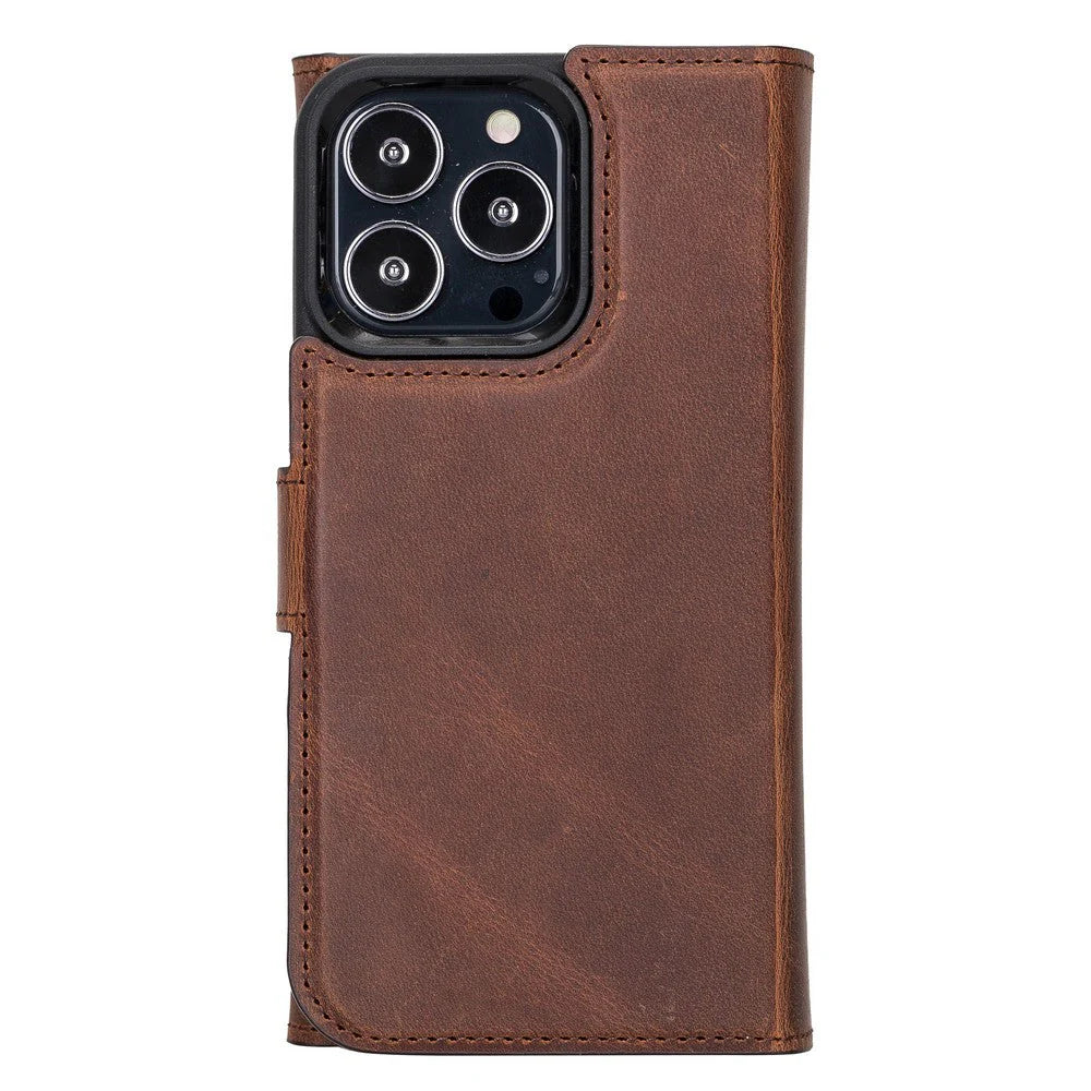 iPhone 13 Pro Leather Wallet Case Detachable RFID – Santa