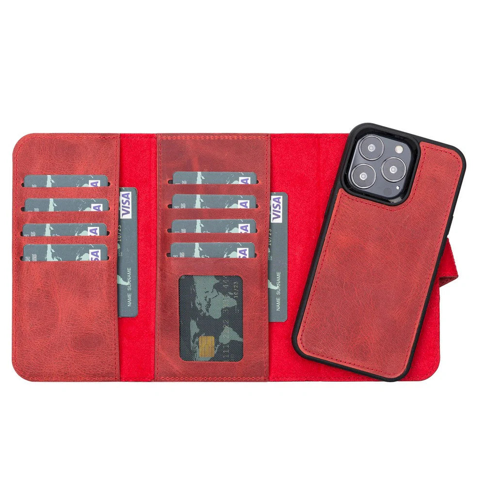 iPhone 13 Pro Leather Wallet Case Detachable RFID – Santa