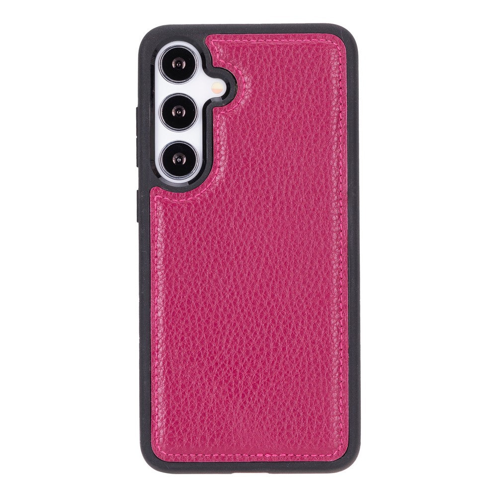 PLM Flexible Leather Back Cover for Samsung Galaxy S24 Plus Fuchsia