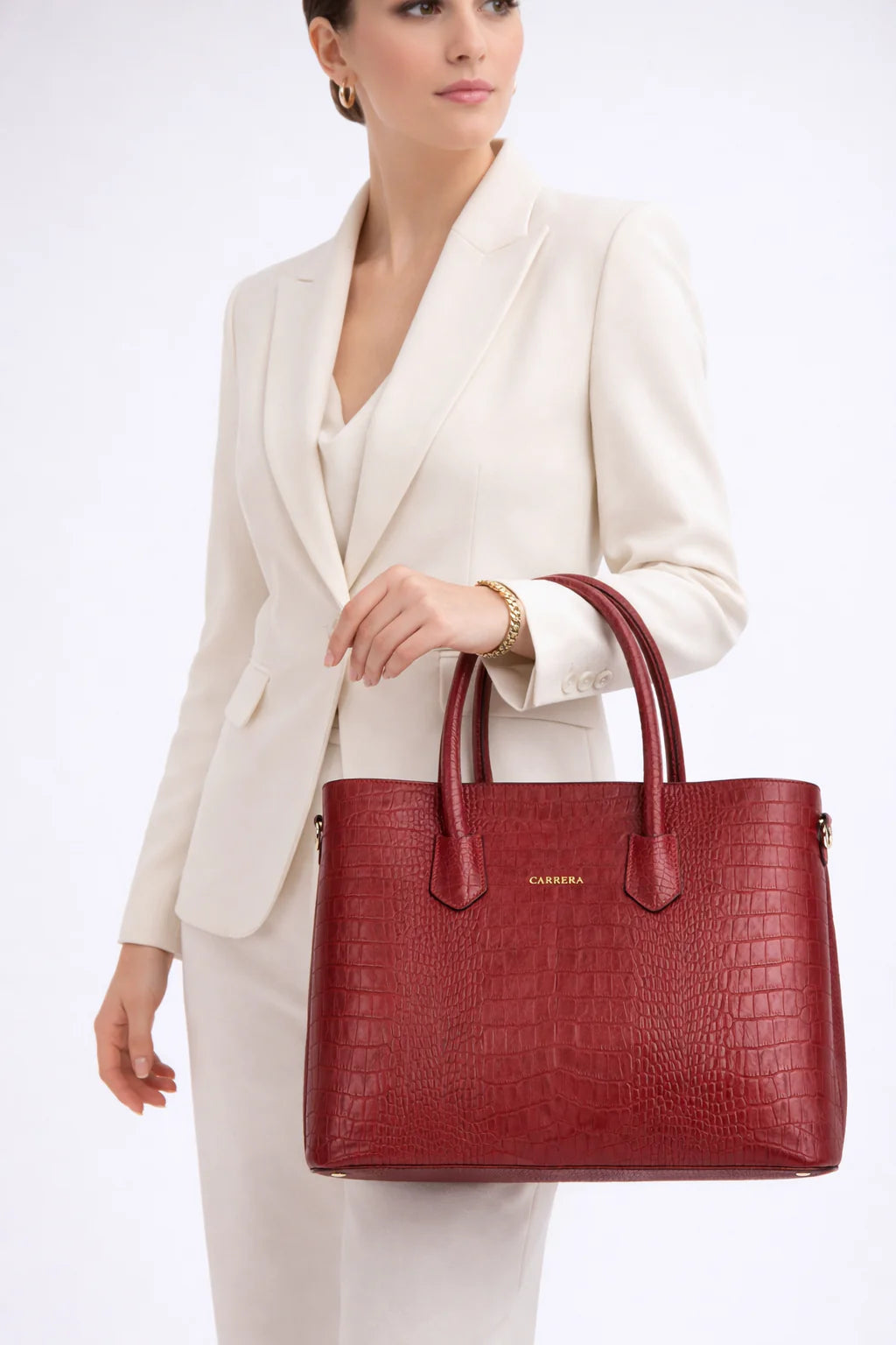 Carrera Novelya Women’s Leather Bag – Full-Grain Calf Leather Top Handle Bag for Elevated Everyday Carry | Minimal & Handcrafted