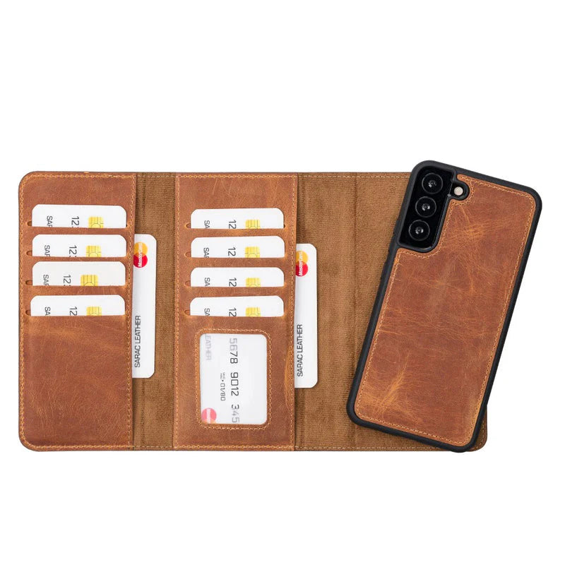 Samsung Galaxy S22 Plus Leather Wallet Case Detachable RFID – Santa