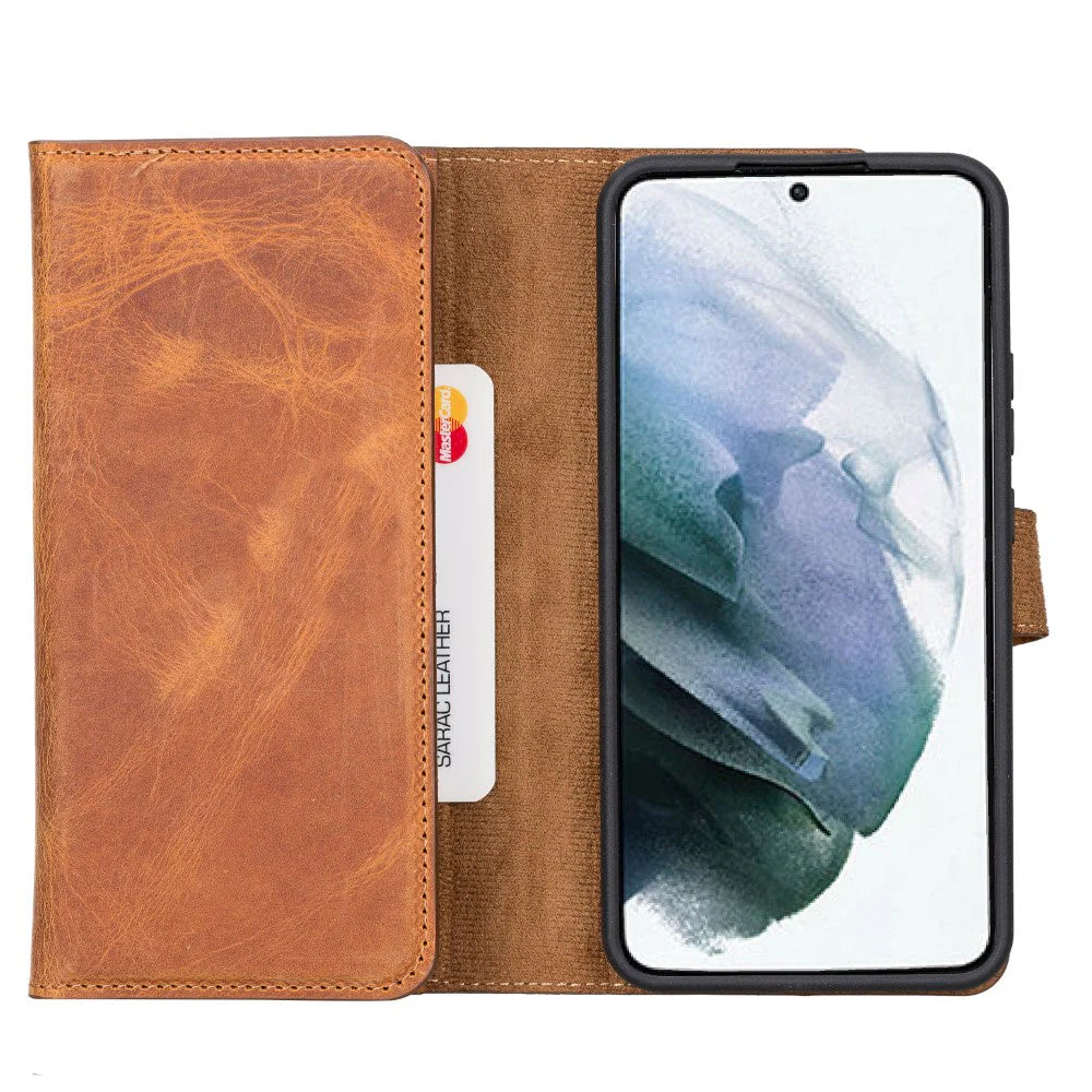 Samsung Galaxy S22 Plus Leather Wallet Case Detachable RFID – Santa
