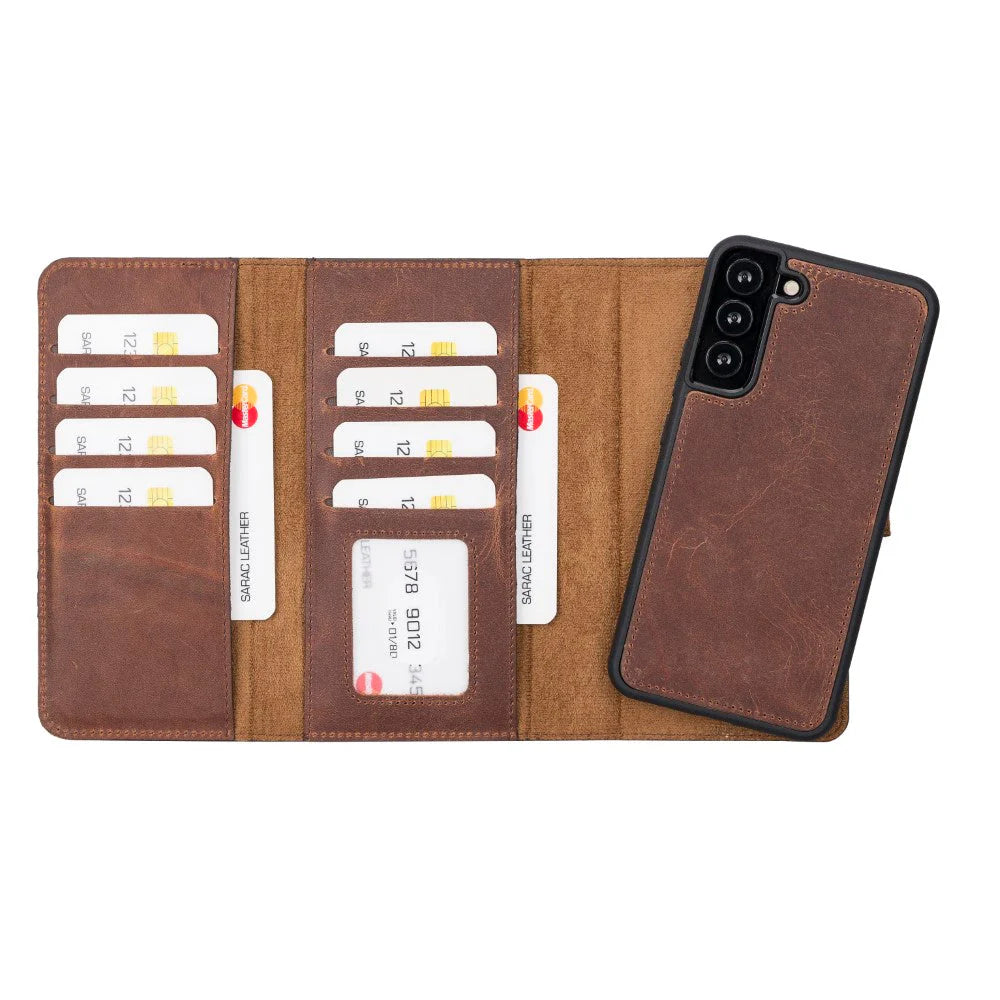 Samsung Galaxy S22 Plus Leather Wallet Case Detachable RFID – Santa