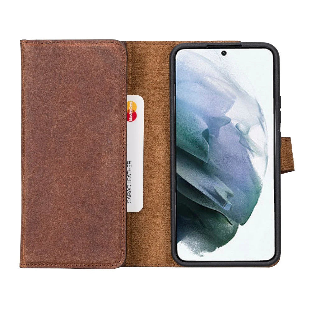Samsung Galaxy S22 Plus Leather Wallet Case Detachable RFID – Santa