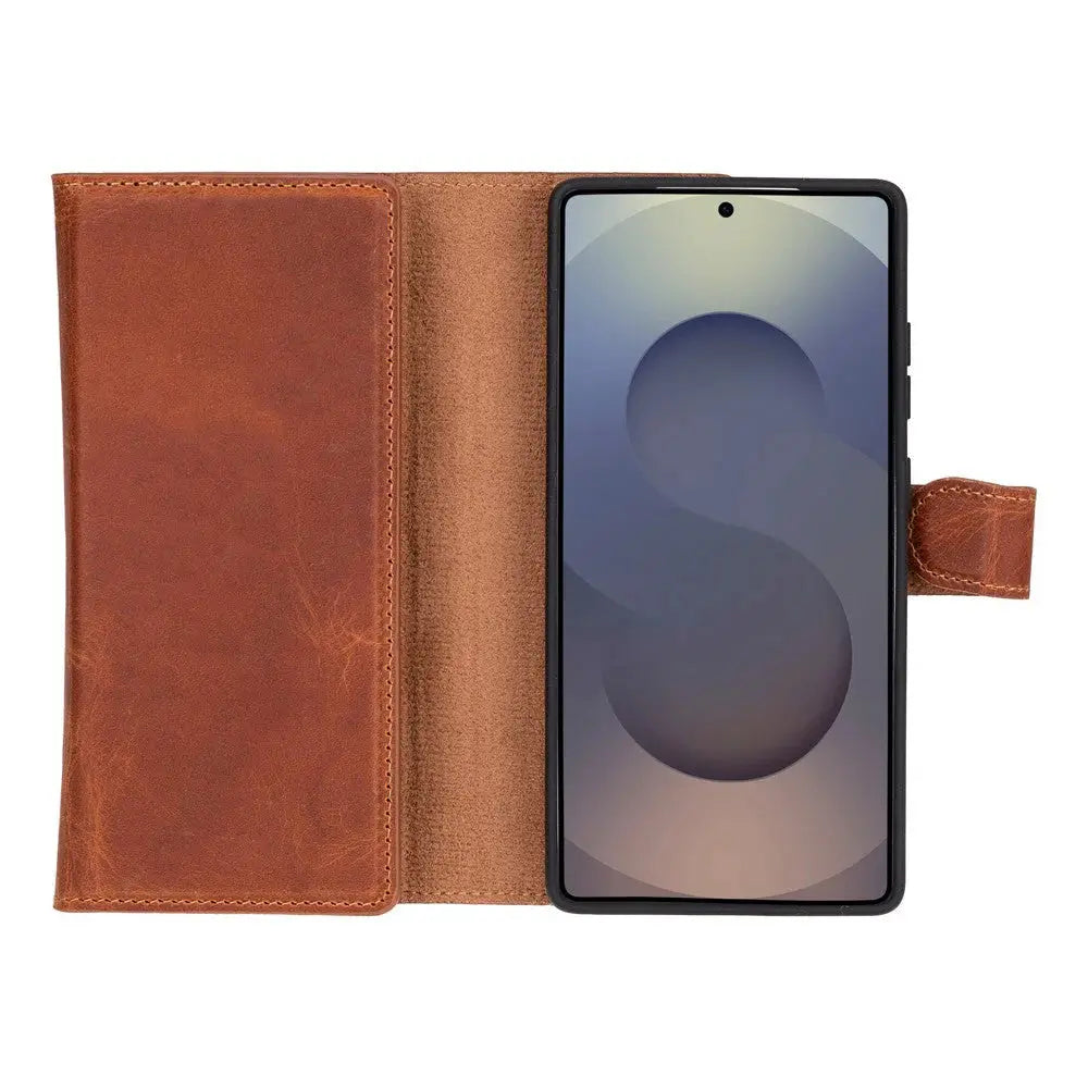 Samsung Galaxy S25 Ultra Leather Wallet Case Detachable RFID – Santa